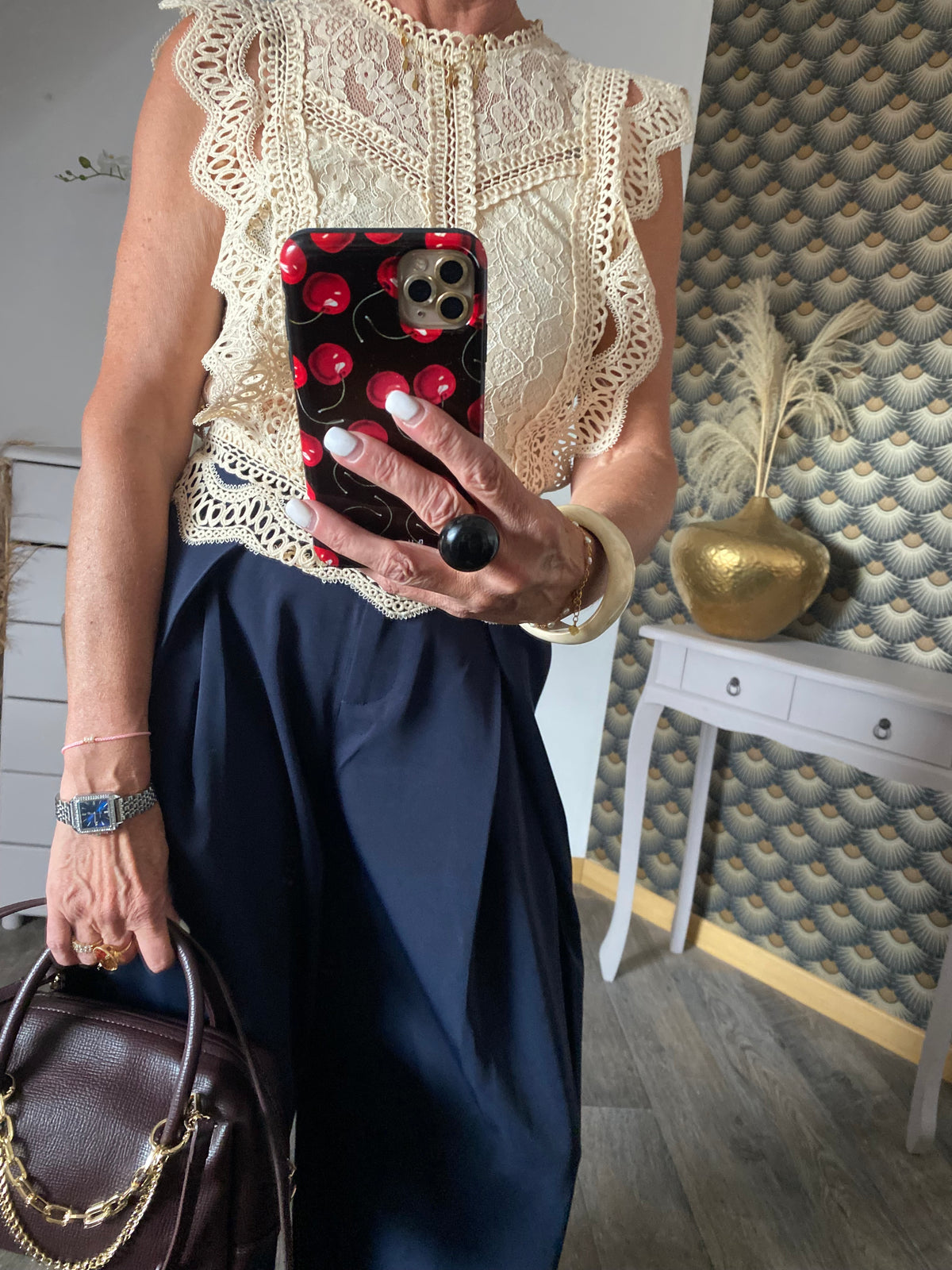 TOP AMANDA  ECRU TAILLES : S/M/L