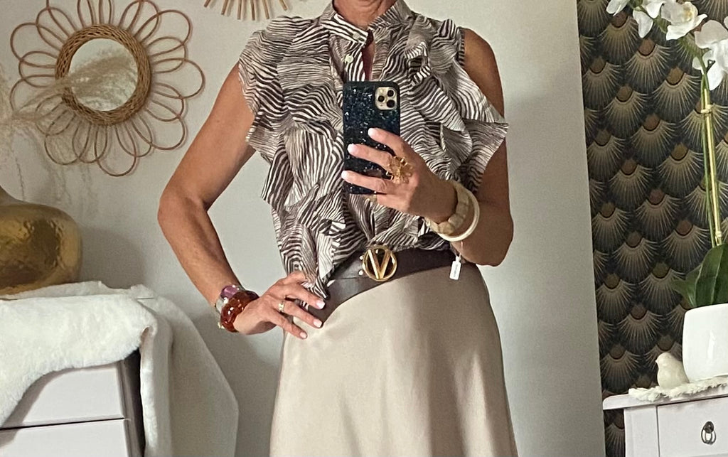 TOP FROUFROU ZEBRE CHOCOLAT  TU 36/42