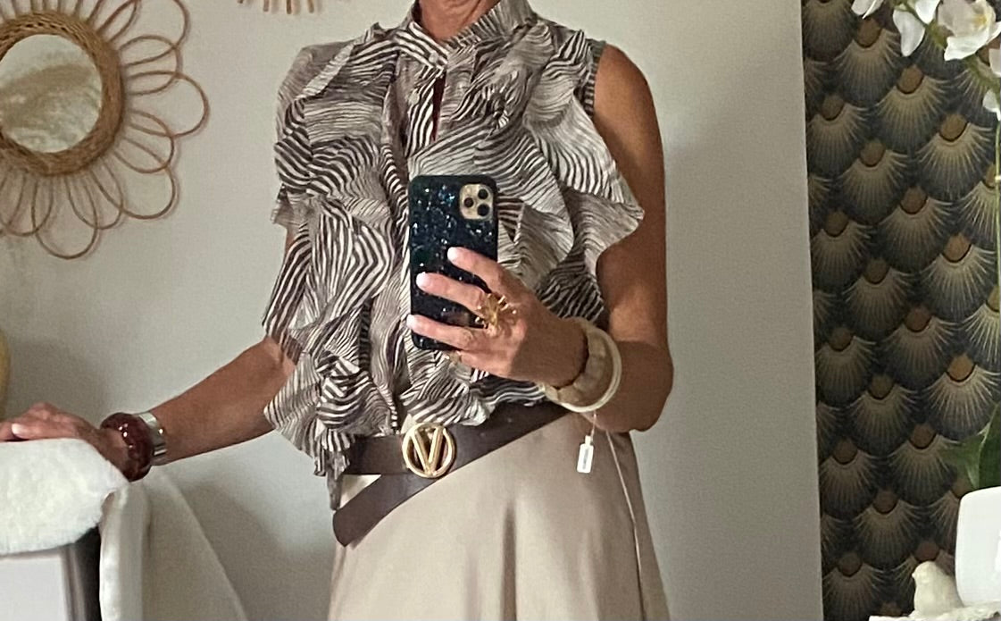 TOP FROUFROU ZEBRE CHOCOLAT  TU 36/42