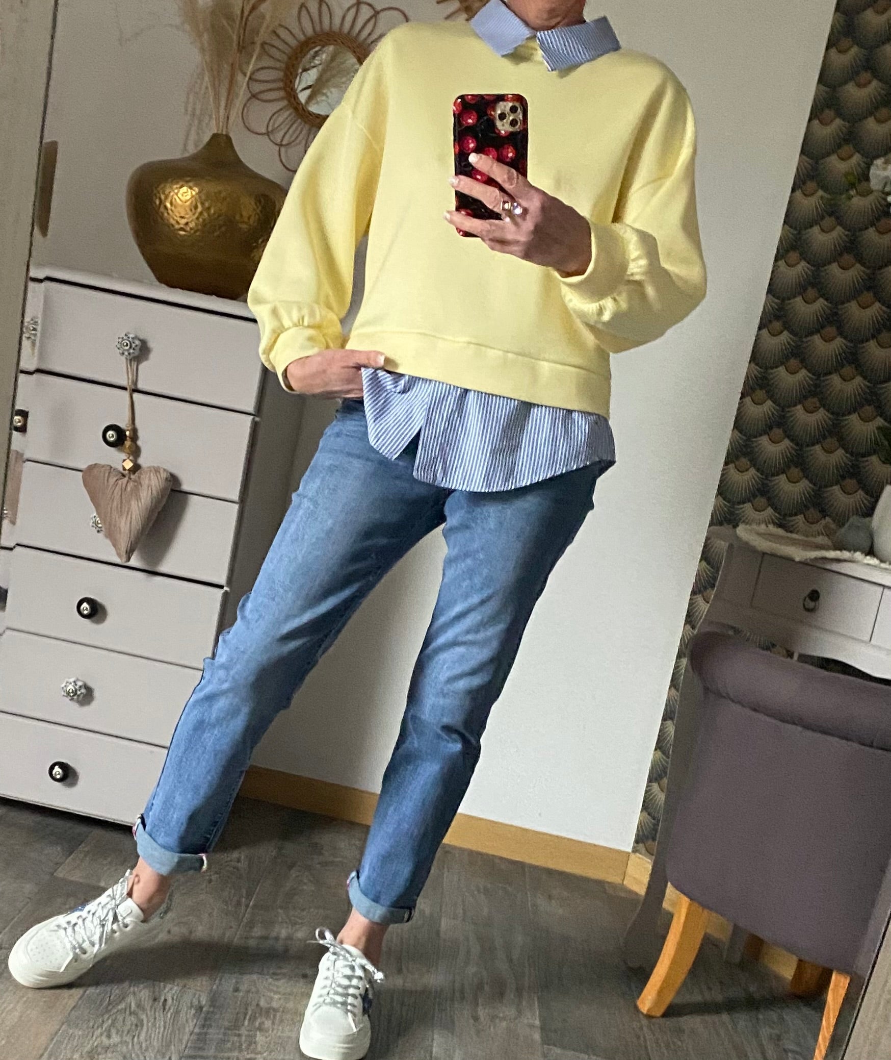 POLO ATELIER DE CORINNE JAUNE  TU 34/42