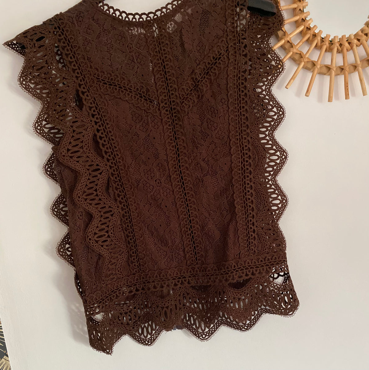 TOP AMANDA  CHOCO FONCE TAILLES : S/M/L