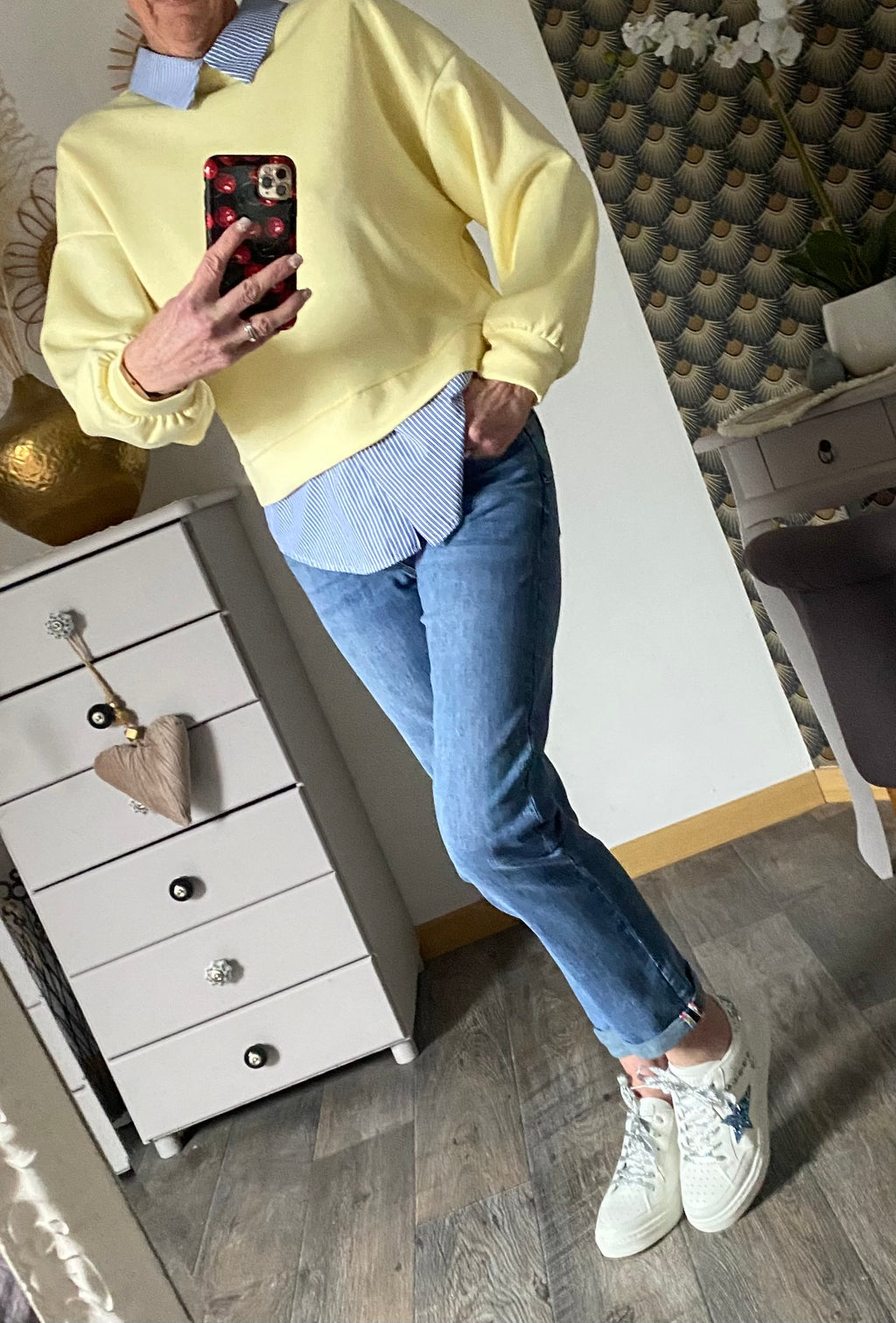 POLO ATELIER DE CORINNE JAUNE  TU 34/42