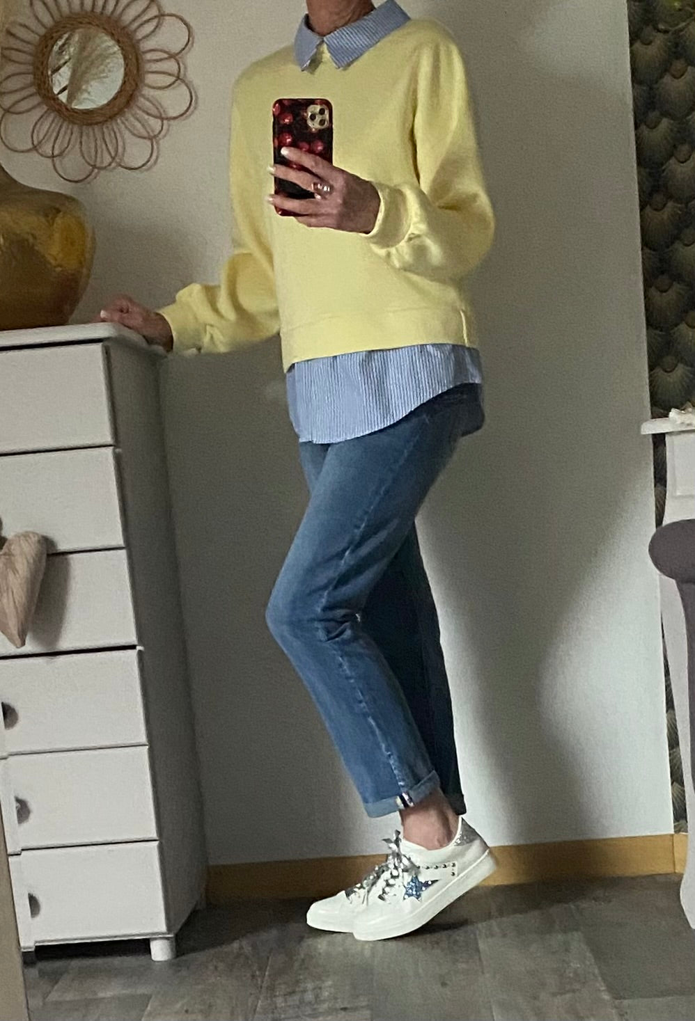 POLO ATELIER DE CORINNE JAUNE  TU 34/42