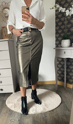 JUPE MI- LONGUE BRONZE   34/36/38/40/42