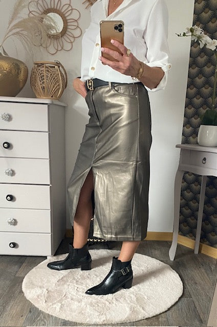 JUPE MI- LONGUE BRONZE   34/36/38/40/42