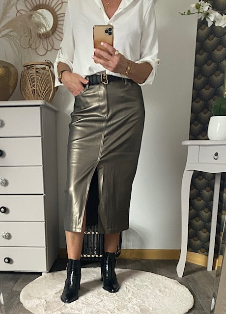 JUPE MI- LONGUE BRONZE   34/36/38/40/42