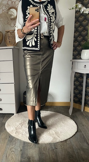 JUPE MI- LONGUE BRONZE   34/36/38/40/42