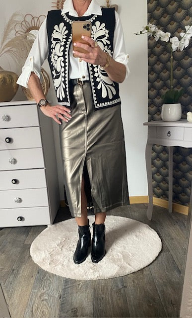 JUPE MI- LONGUE BRONZE   34/36/38/40/42