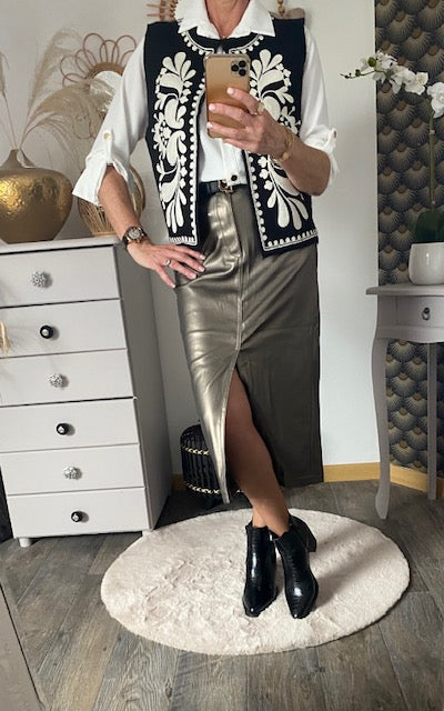 JUPE MI- LONGUE BRONZE   34/36/38/40/42