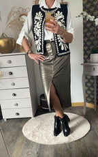 JUPE MI- LONGUE BRONZE   34/36/38/40/42