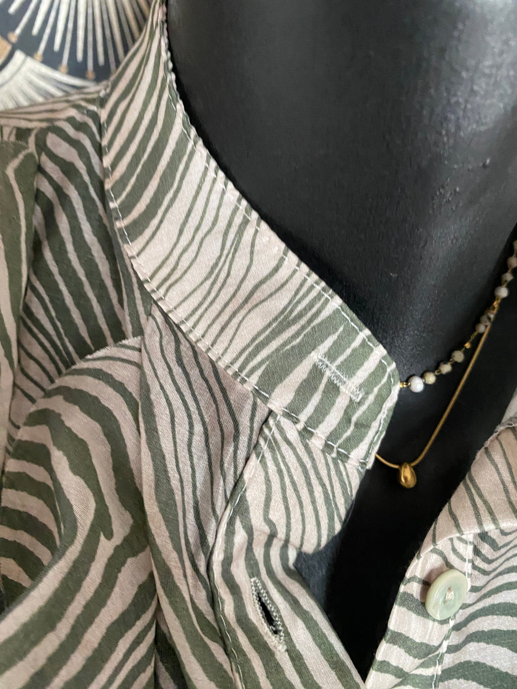 TOP FROUFROU ZEBRE KAKI  TU 36/42