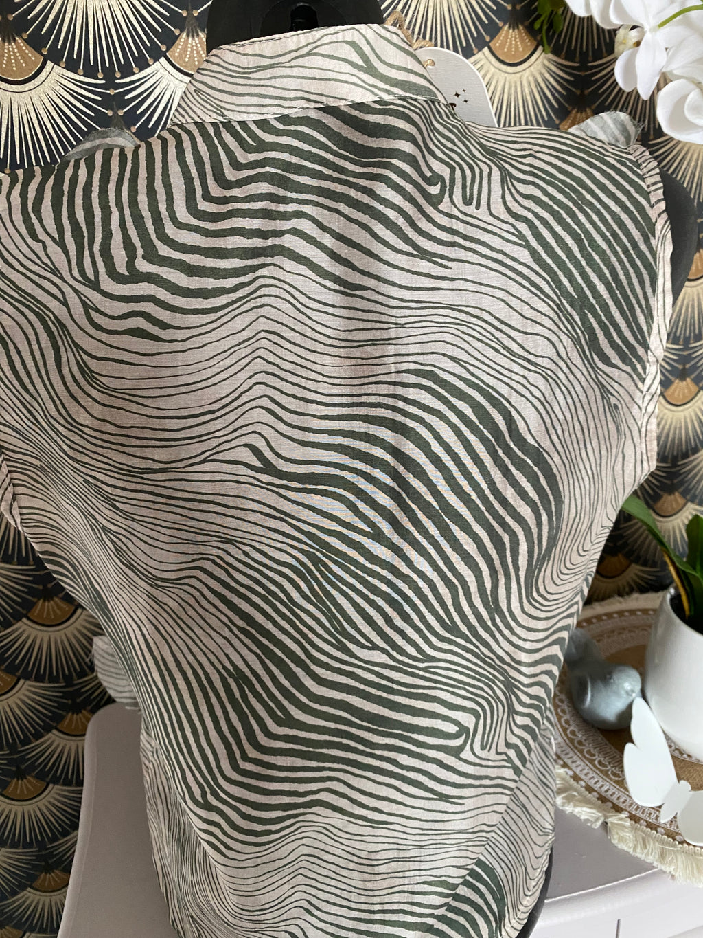 TOP FROUFROU ZEBRE KAKI  TU 36/42