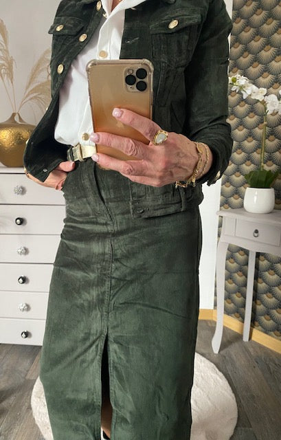 VESTE VELOUR COTELE KAKI  36/38/40/42/44