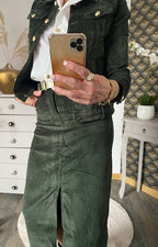 VESTE VELOUR COTELE KAKI  36/38/40/42/44