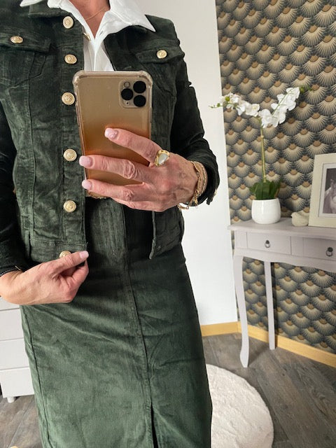 VESTE VELOUR COTELE KAKI  36/38/40/42/44