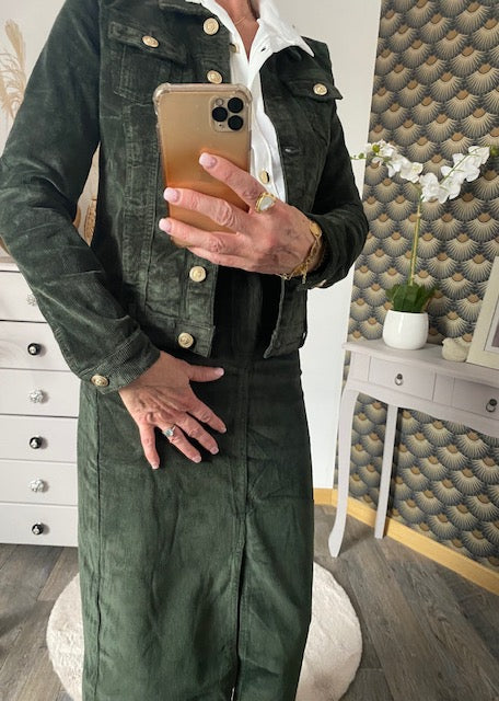 VESTE VELOUR COTELE KAKI  36/38/40/42/44