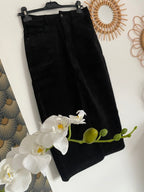 JUPE EN VELOUR COTELE NOIRE 36/38 /40/42/44