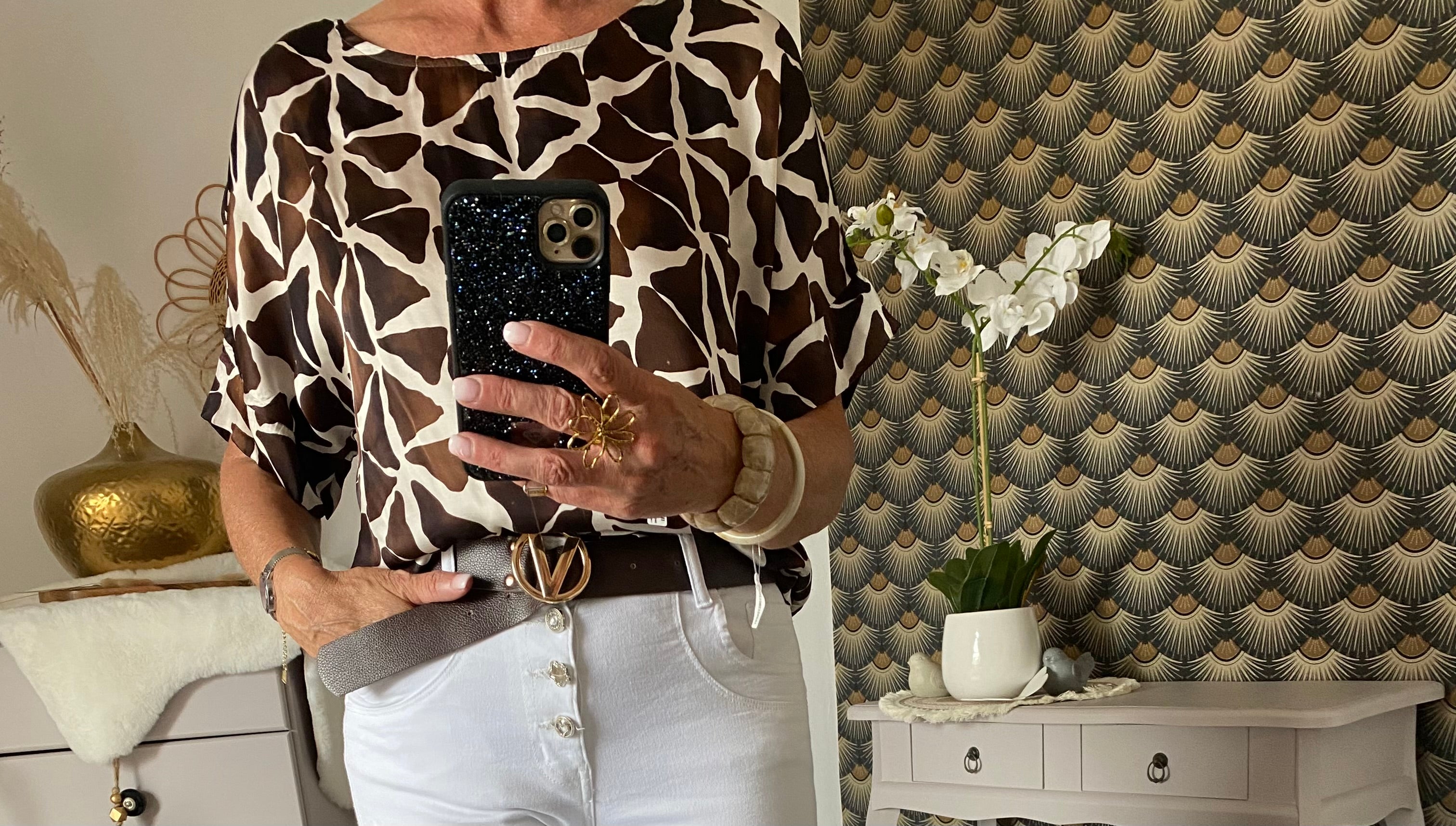 TOP CHOCO GEOMETRIQUE   36/42 petit 44