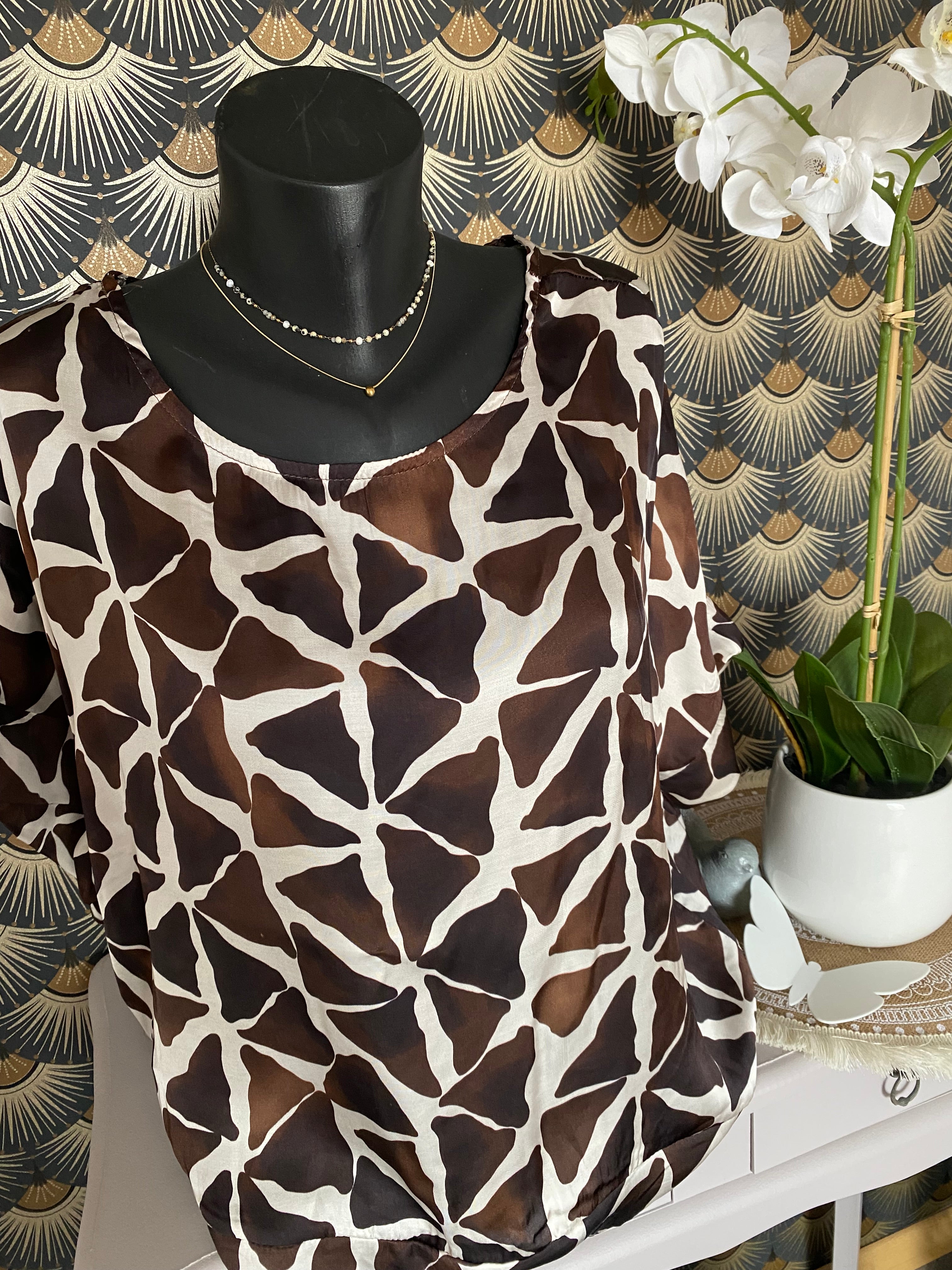 TOP CHOCO GEOMETRIQUE   36/42 petit 44