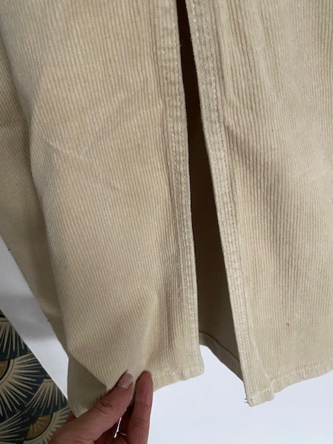 JUPE EN VELOUR COTELE ECRU 36/38 /40/42/44