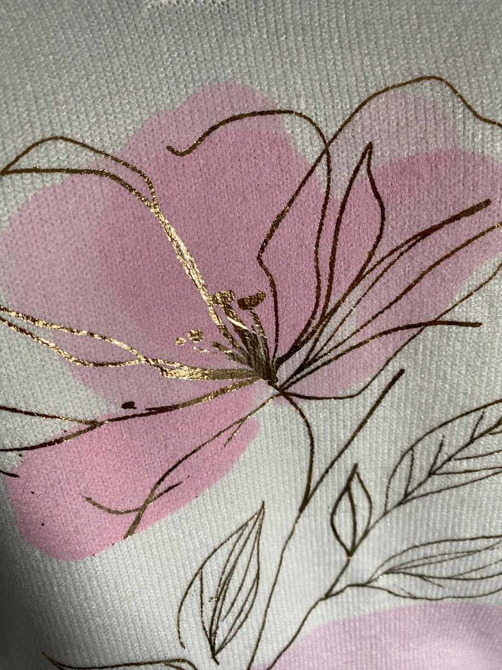 PULL FIN  CARLA FLEURS ROSE  TU 38/44