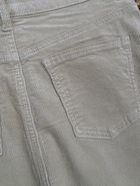 JUPE EN VELOUR COTELE ECRU 36/38 /40/42/44