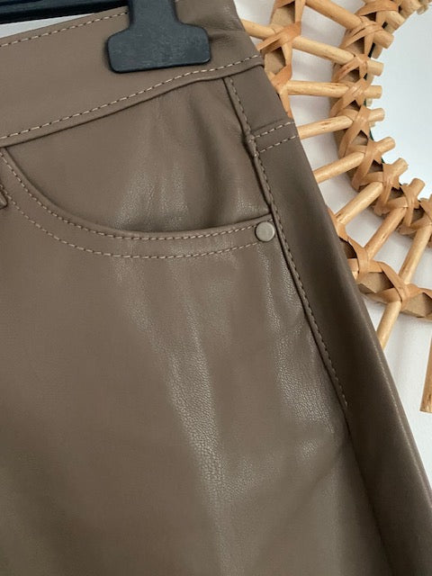 JUPE MI- LONGUE TAUPE   34/36/38/40/42