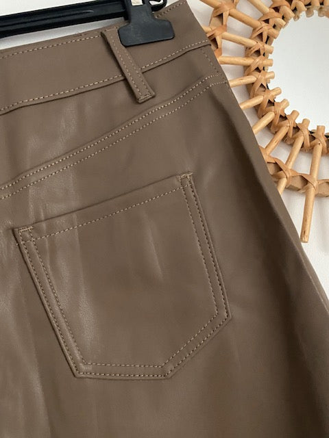 JUPE MI- LONGUE TAUPE   34/36/38/40/42