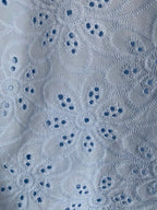 ENSEMBLE JUPE ET GILET BOHEME BLEU  36/42  BRODERIE ANGLAISE