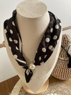 COLLIER FOULARD AIMANTE  A POIS