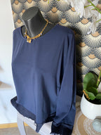 TOP CORINNE TU 38/44  TROIS COULEURS : BLEU MARINE , CAMEL, CHOCO