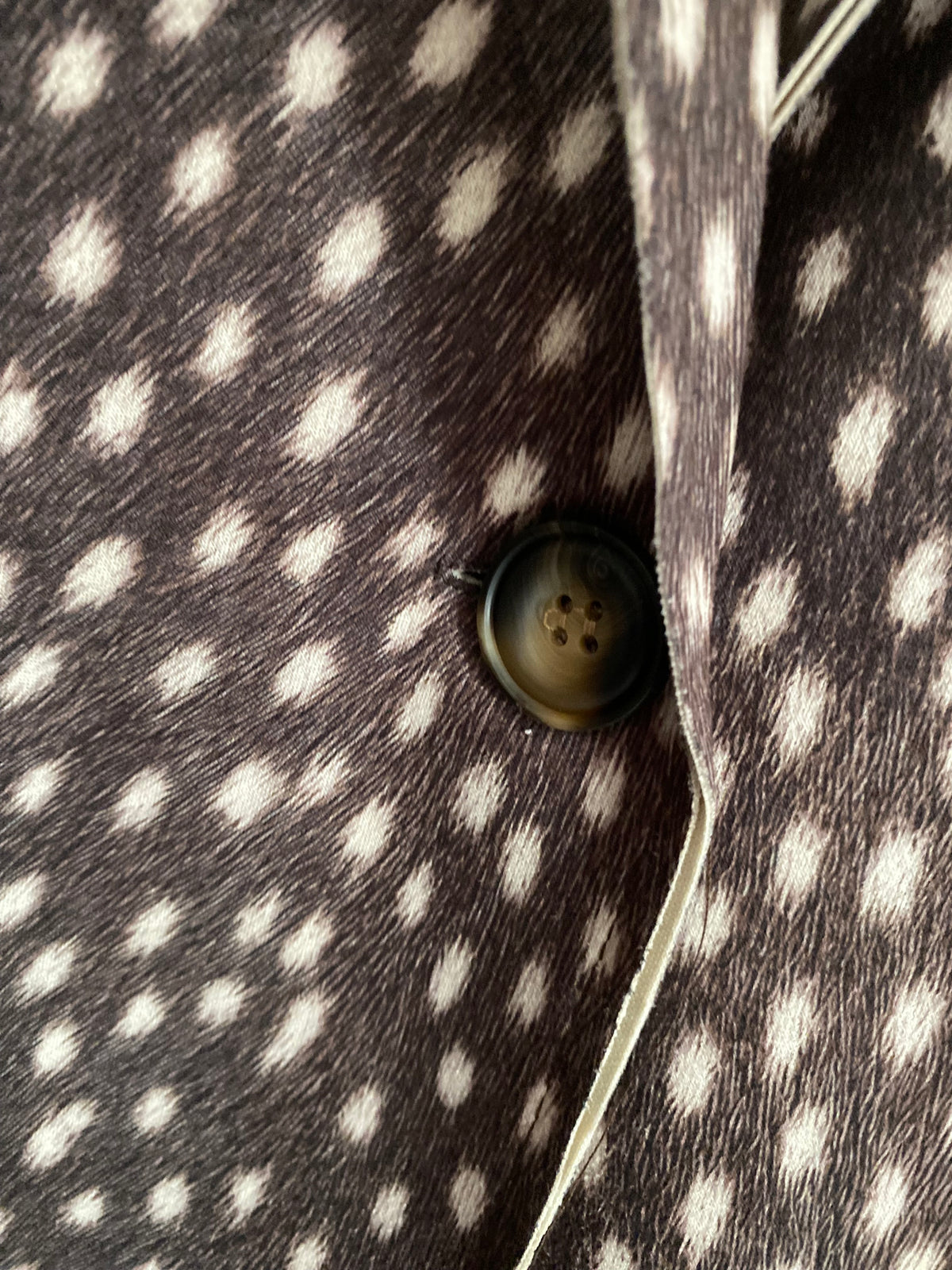 VESTE MI LONGUE SUEDINE IMPRIME BICHE  CHOCO TU 36/44