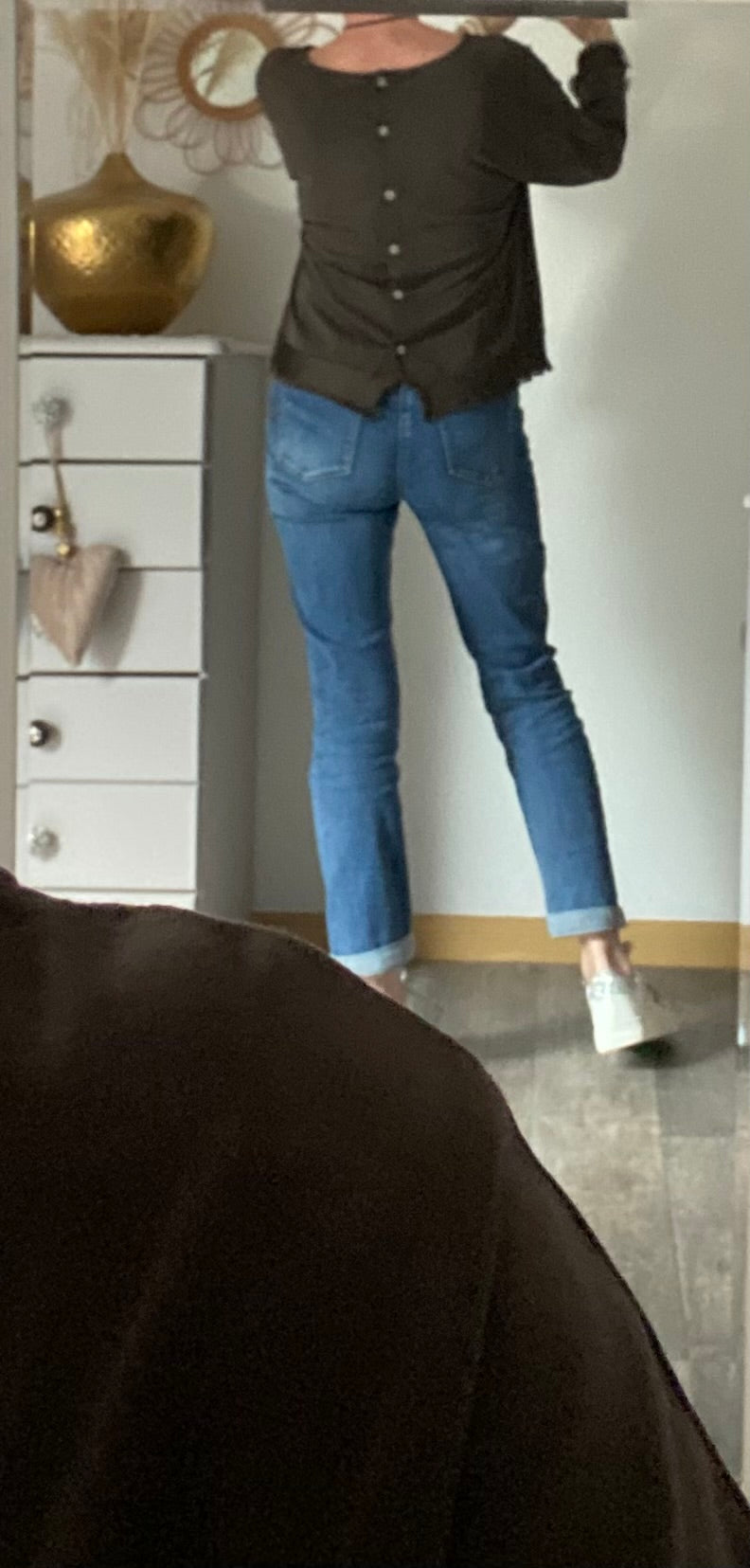 TOP CORINNE TU 38/44  TROIS COULEURS : BLEU MARINE , CAMEL, CHOCO