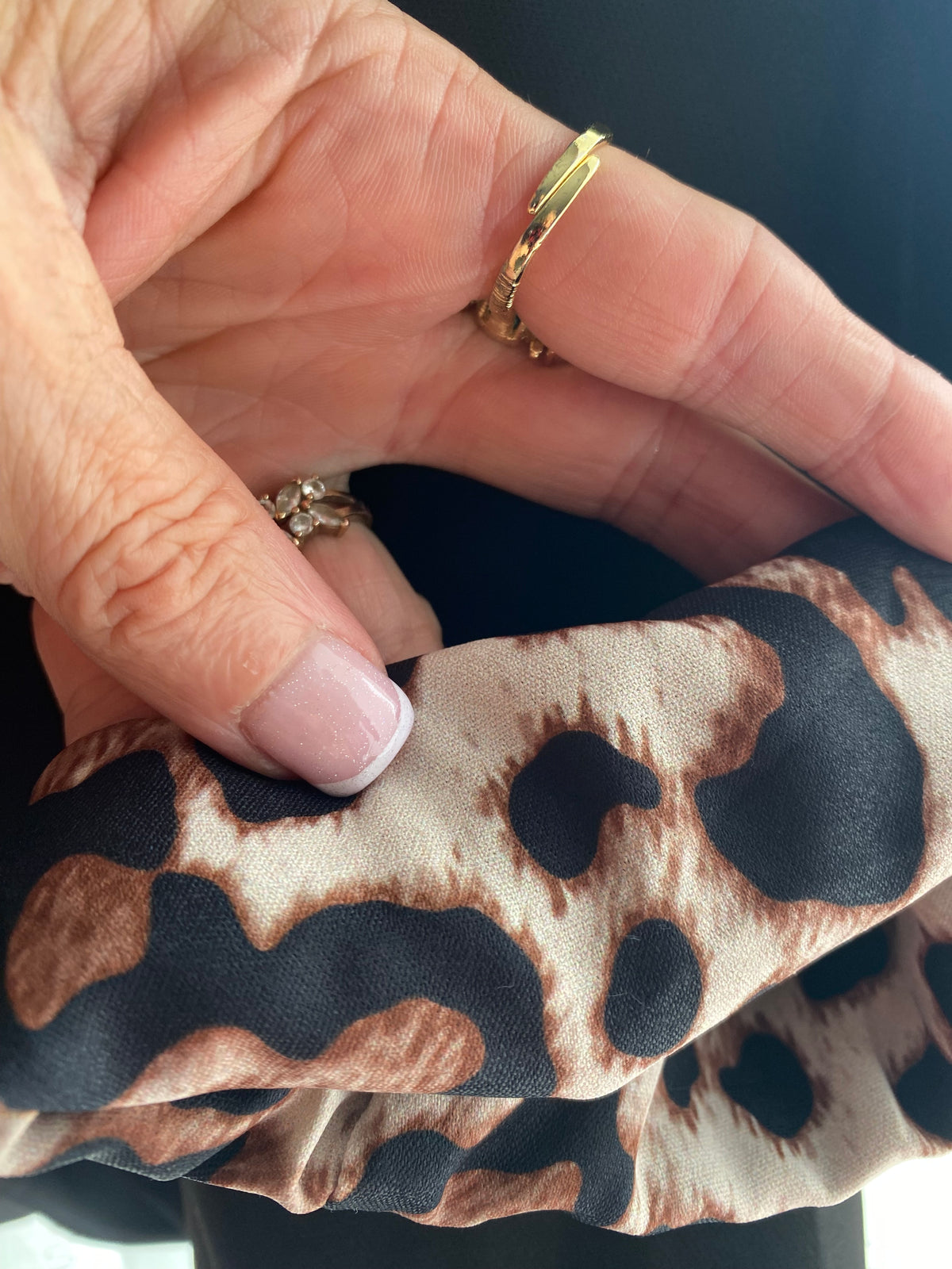 VESTE BLAZER REVERS LEOPARD    NOIR  TU 36/44