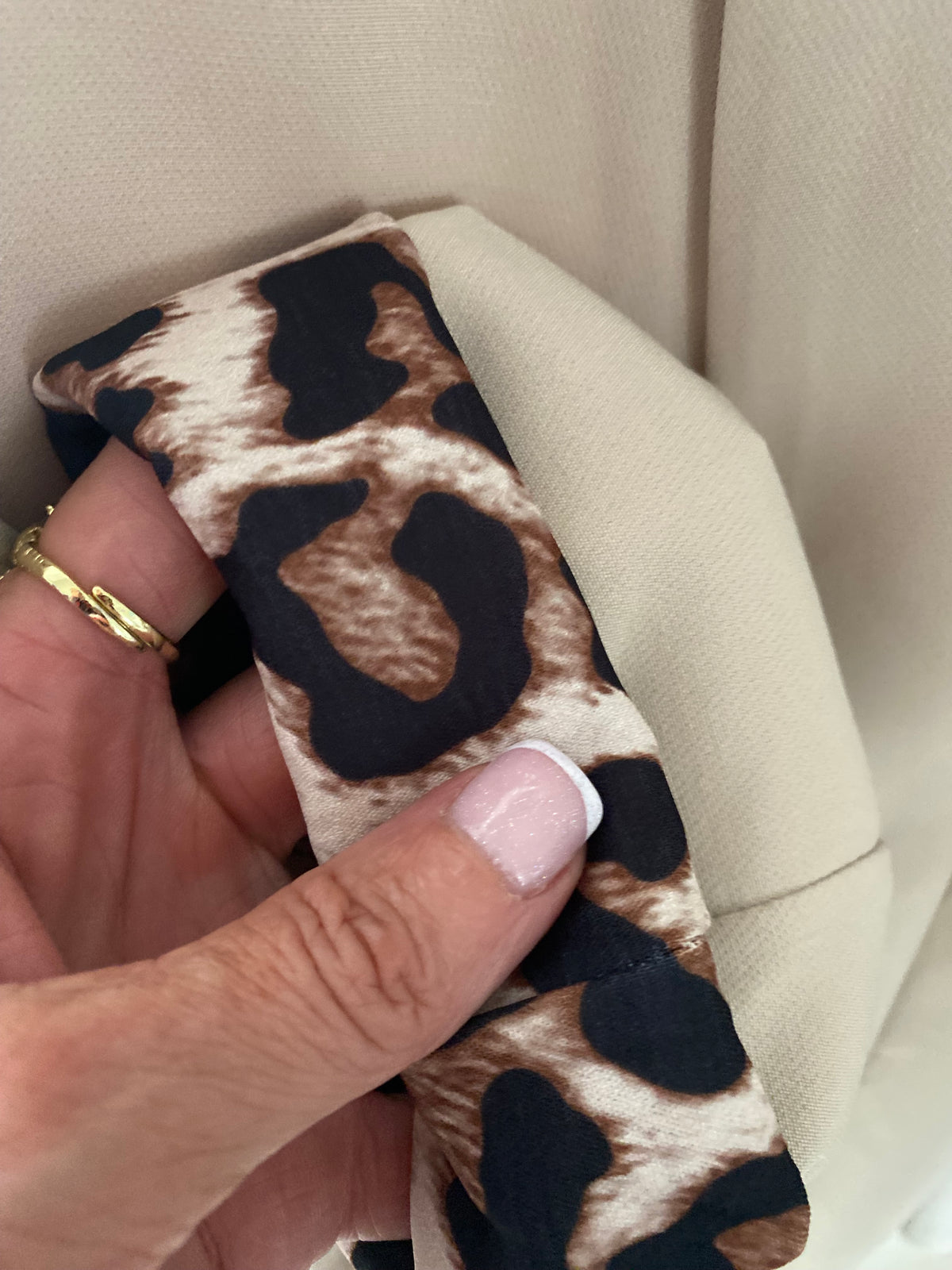 VESTE BLAZER REVERS LEOPARD   ECRU   TU 36/44