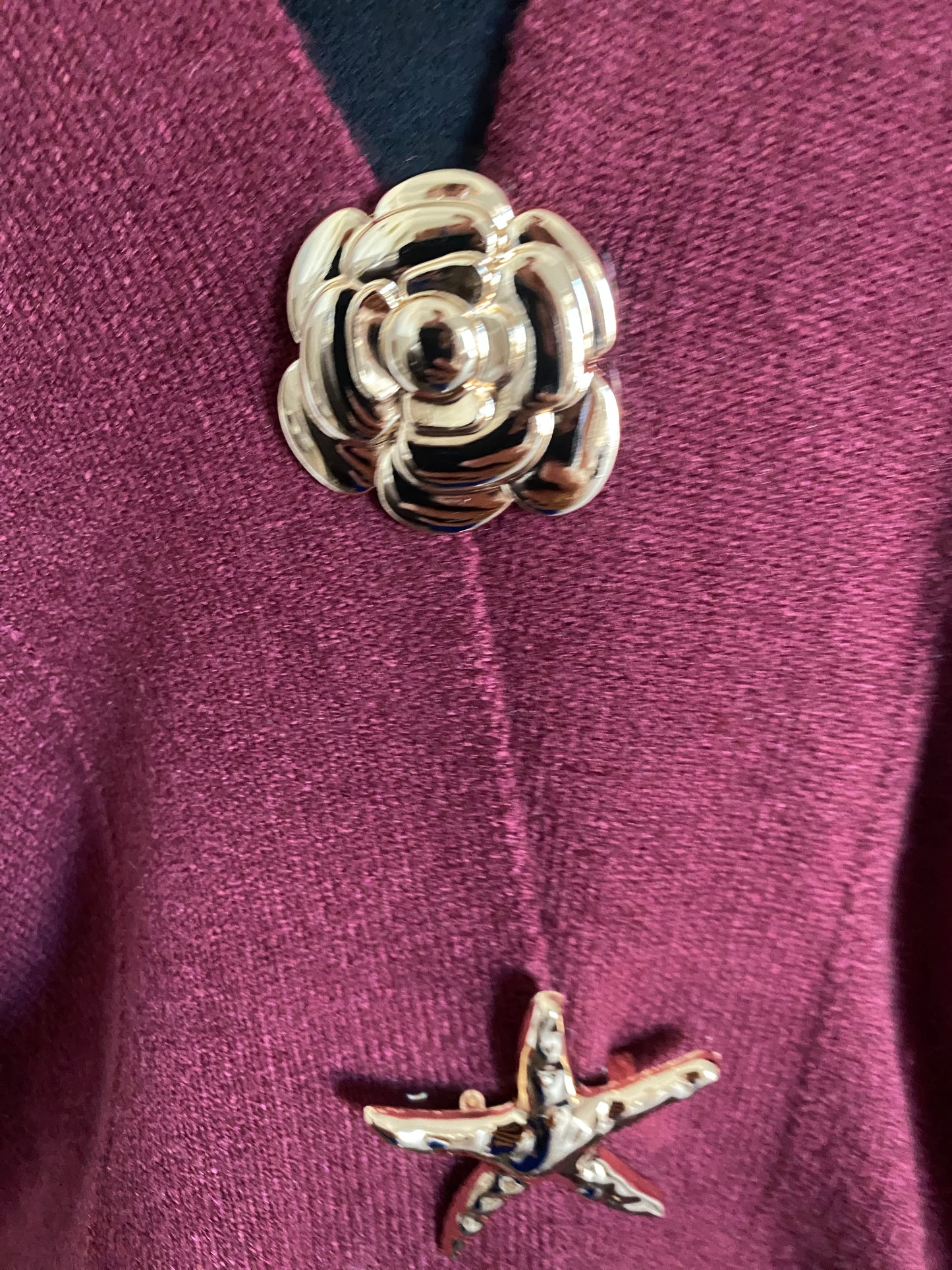 GILET ETOILE DE MER BORDEAUX  36/44