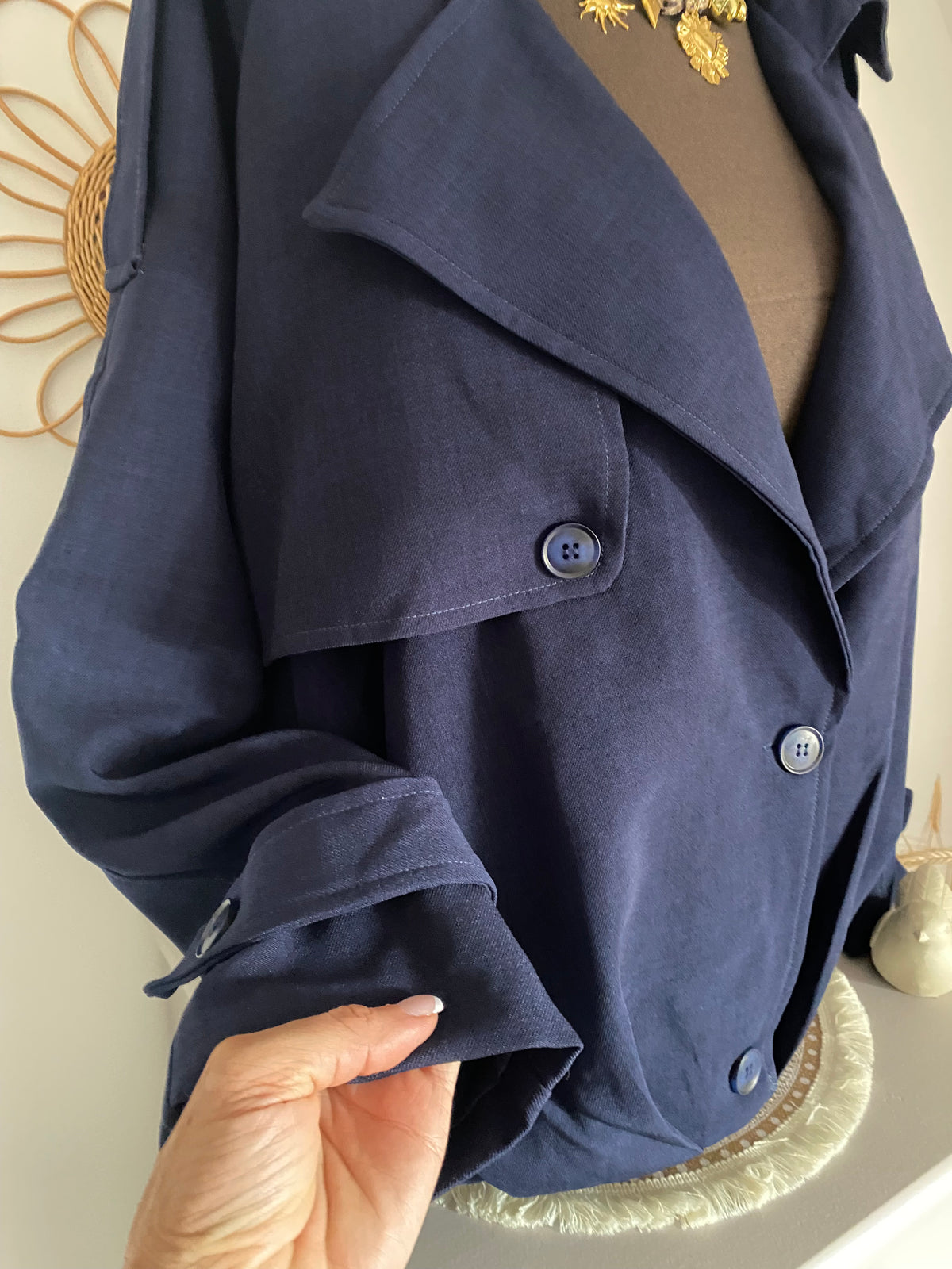 MANTEAUX LOVENA BLEU MARINE     TU 36/46