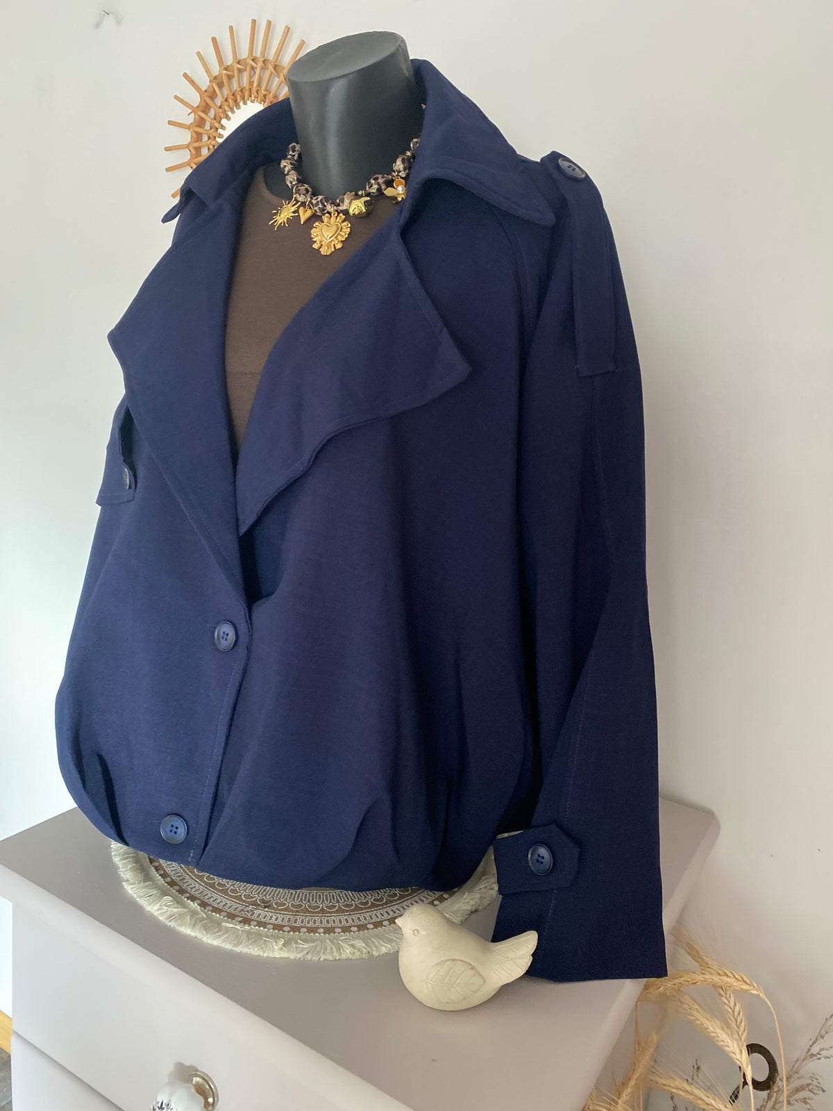 MANTEAUX LOVENA BLEU MARINE     TU 36/46