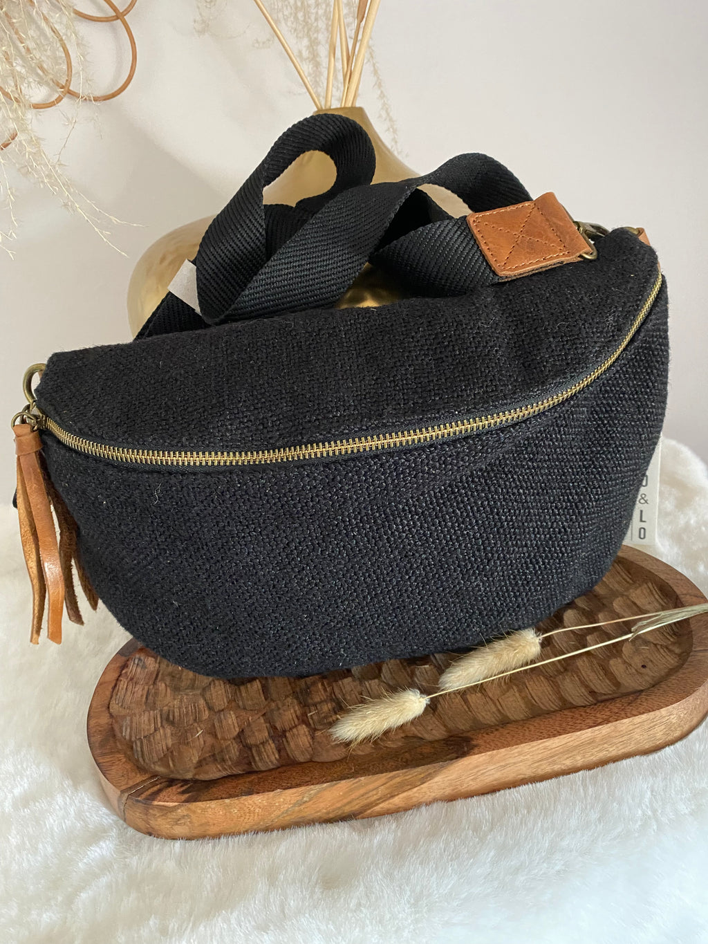 SAC BANANE NOIRE  GRAND MODELE