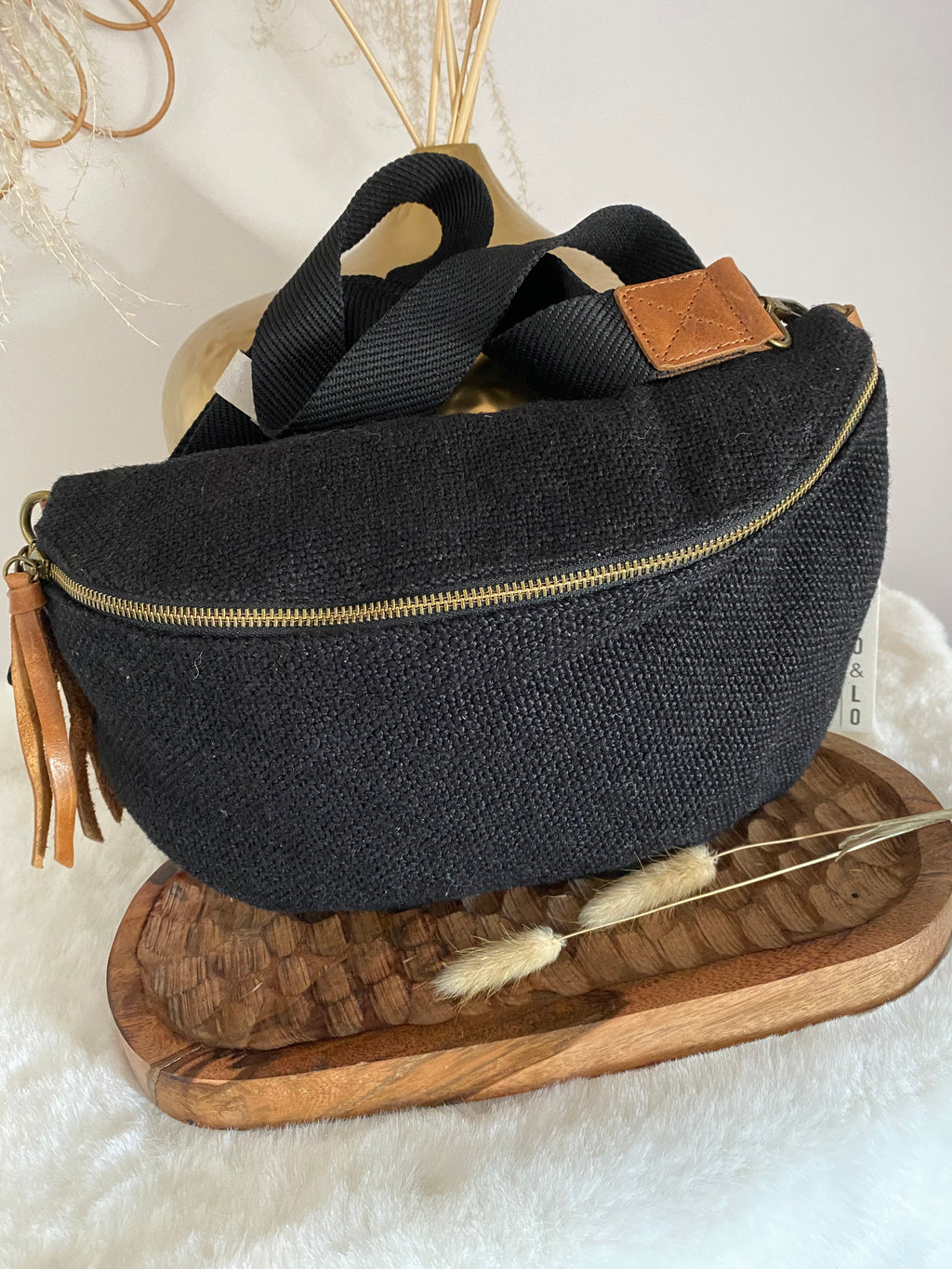 SAC BANANE NOIRE  GRAND MODELE