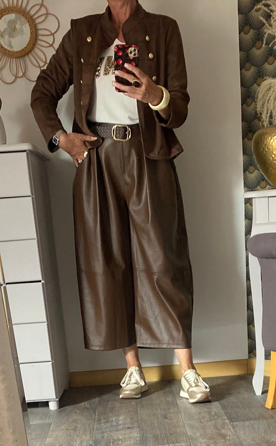VESTE SUEDINE OFFICIER  TU 34/42 CHOCO