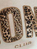 PULL FIN ICONIC LEOPARD  TU 34/42 PETIT 44 ECRU
