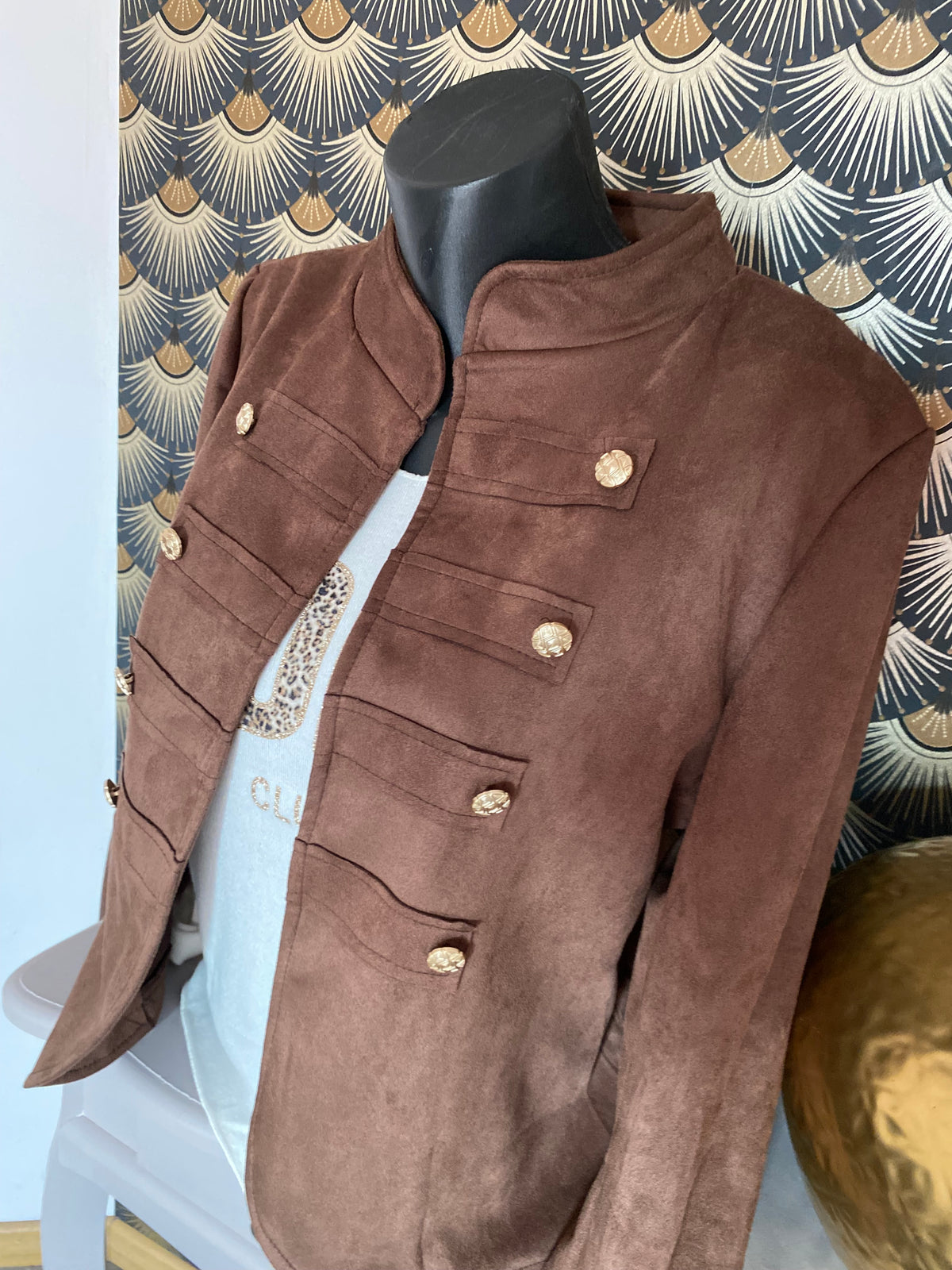 VESTE SUEDINE OFFICIER  TU 34/42 CHOCO