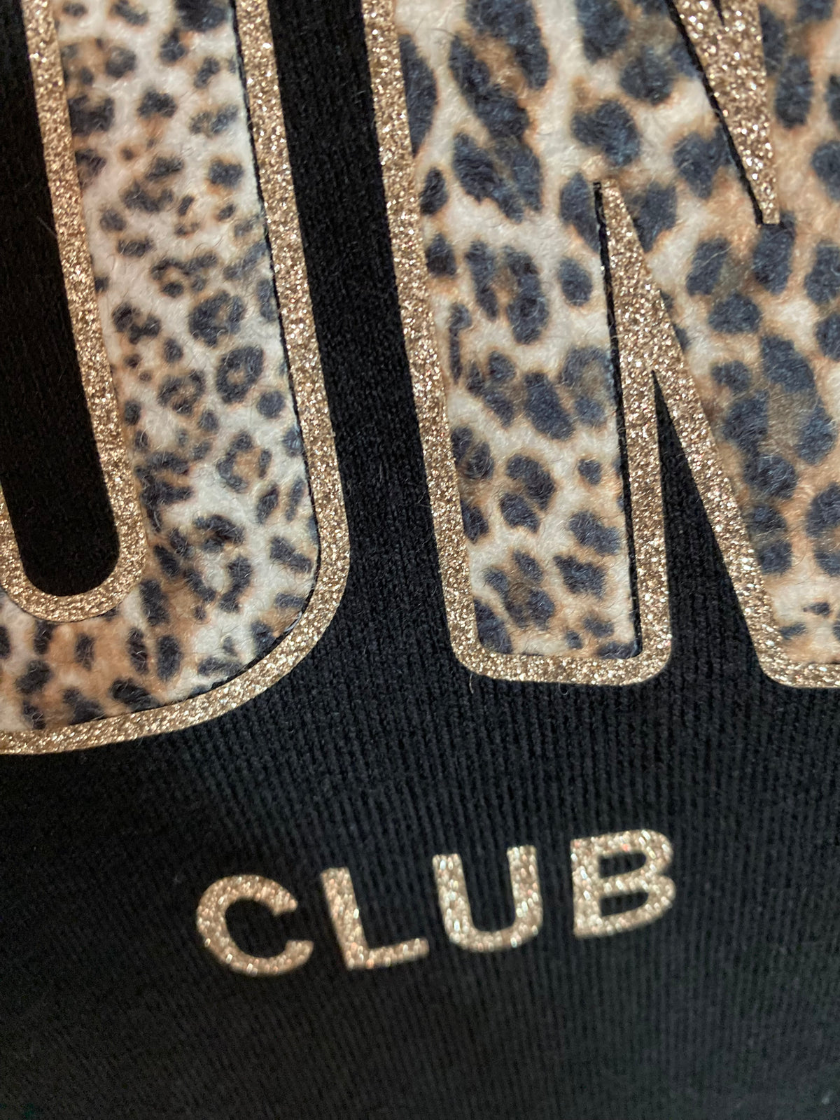 PULL FIN ICONIC LEOPARD  TU 34/42 PETIT 44 NOIR