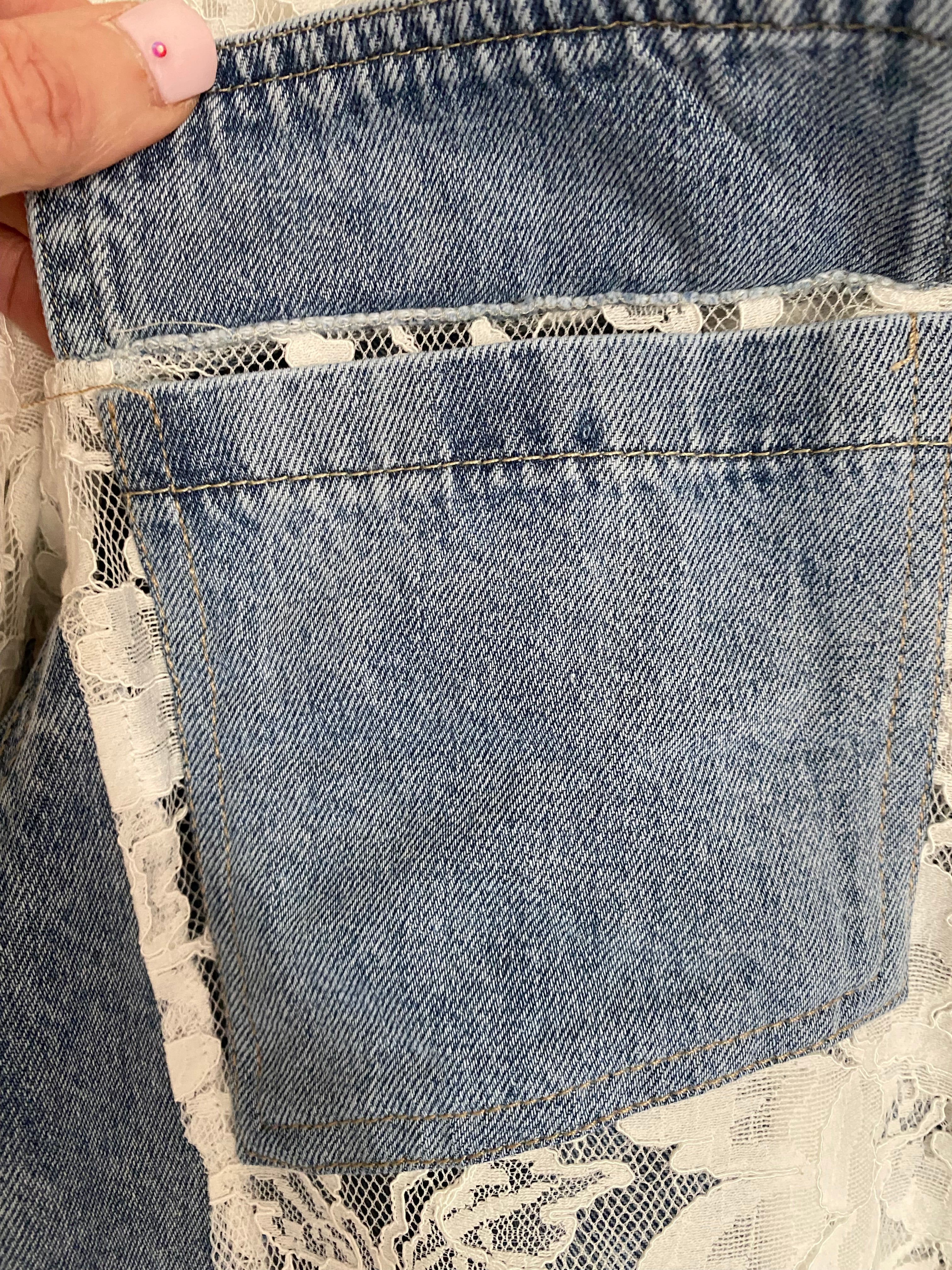 VESTE LOVENA JEAN ET DENTELLE TU 36/42