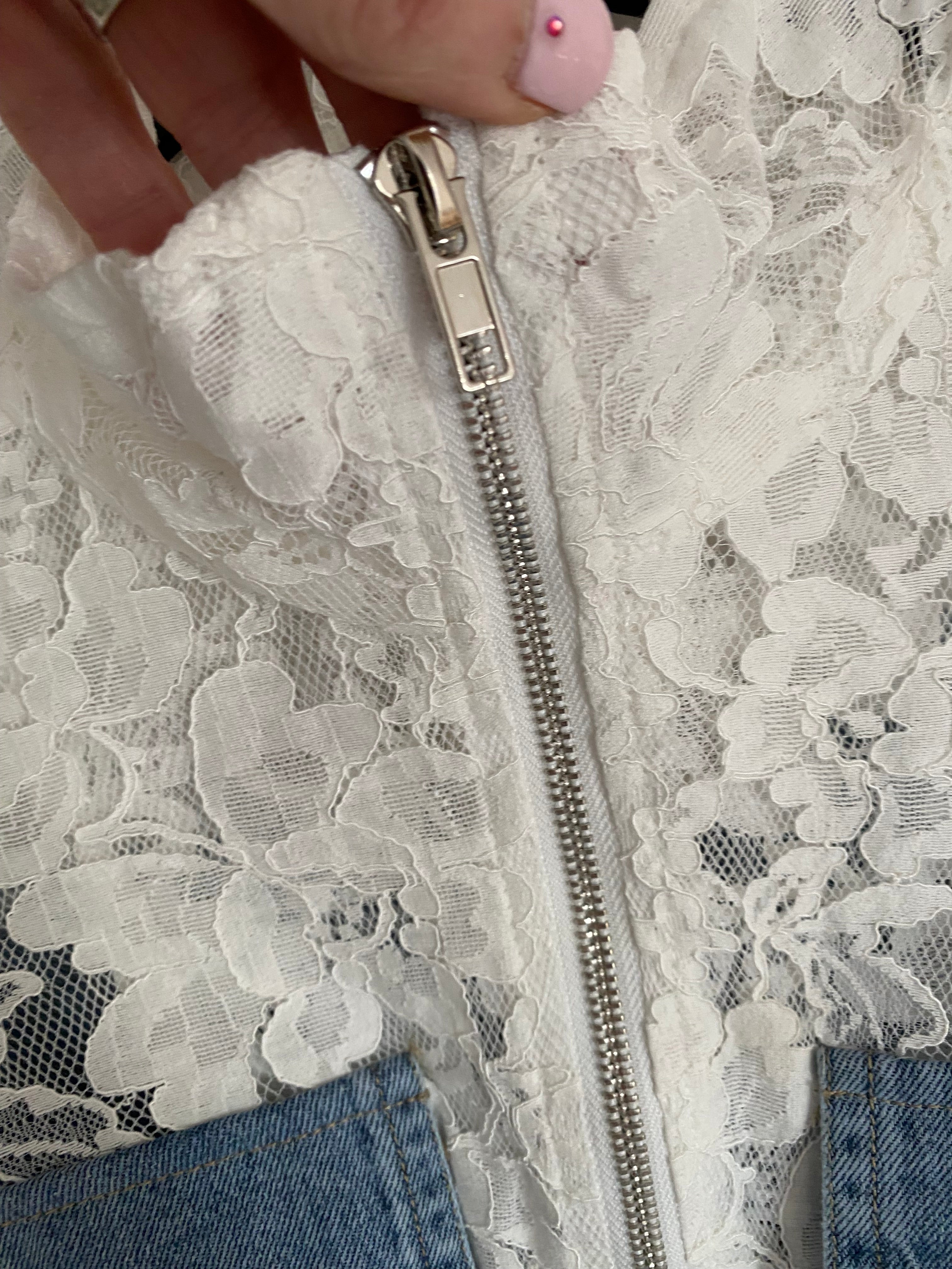 VESTE LOVENA JEAN ET DENTELLE TU 36/42