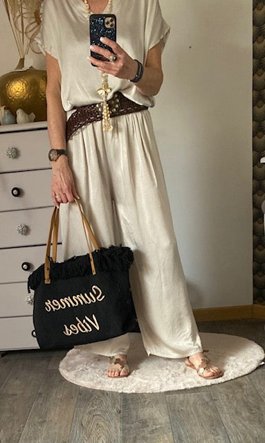 ENSEMBLE SUMMER  ECRU  40/44  AVEC SOIE