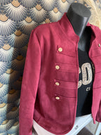 VESTE SUEDINE OFFICIER  TU 34/42 BORDEAUX