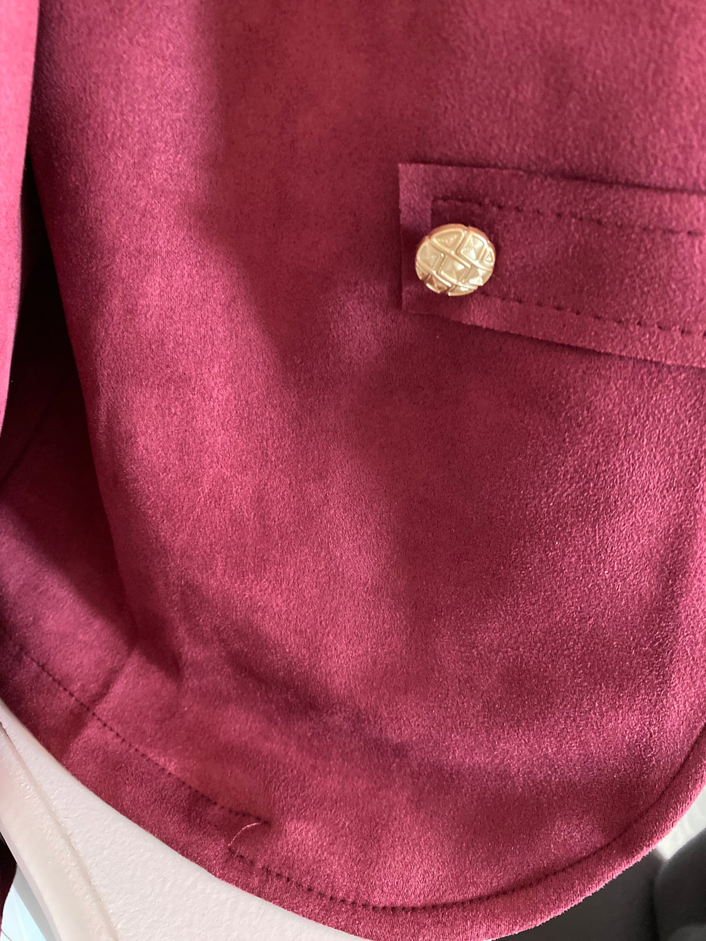 VESTE SUEDINE OFFICIER  TU 34/42 BORDEAUX