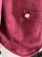 VESTE SUEDINE OFFICIER  TU 34/42 BORDEAUX